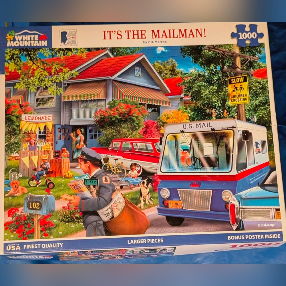 It’s the mailman White Mountain 1,000 piece puzzle #1717 Like New!